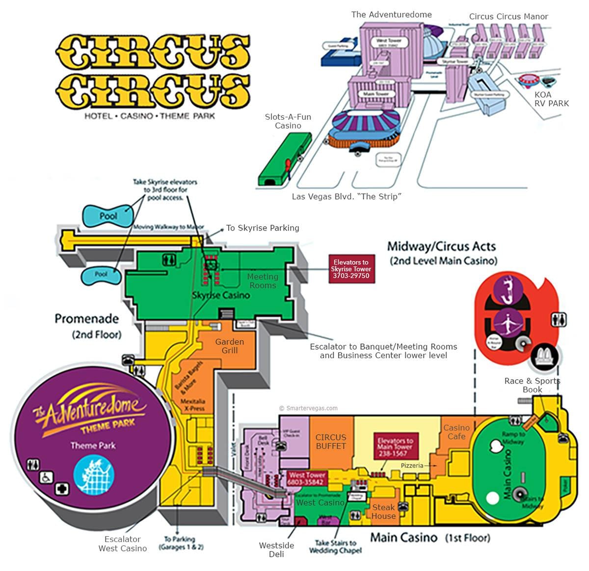 karte Circus Circus Las Vegas
