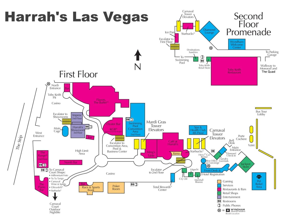 karte Harrah ' s Las Vegas