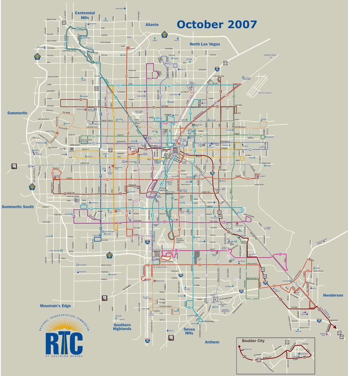 Las Vegas transporta karte