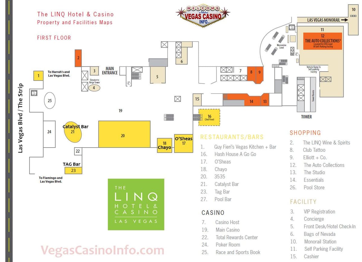 karte Linq Las Vegas