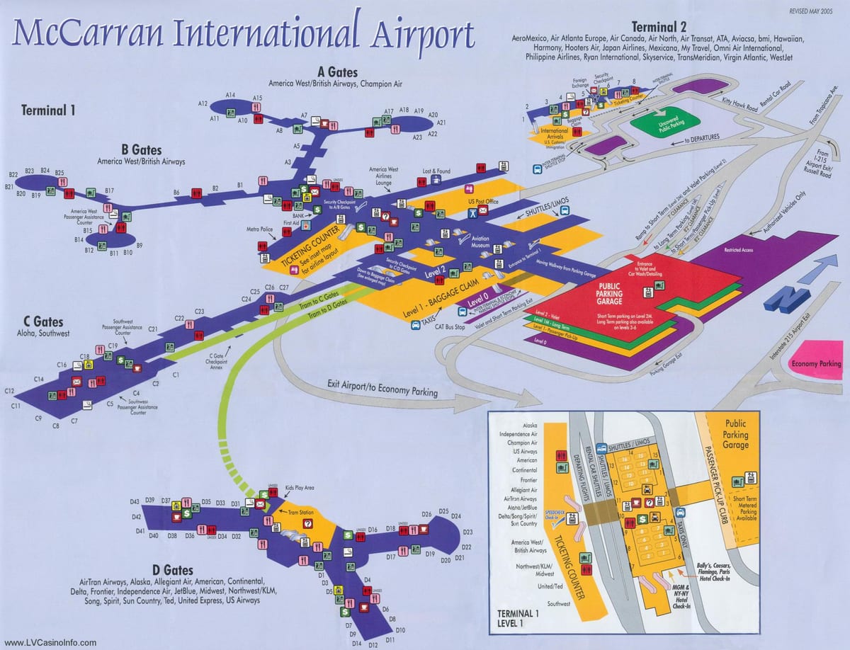 karte McCarran lidosta