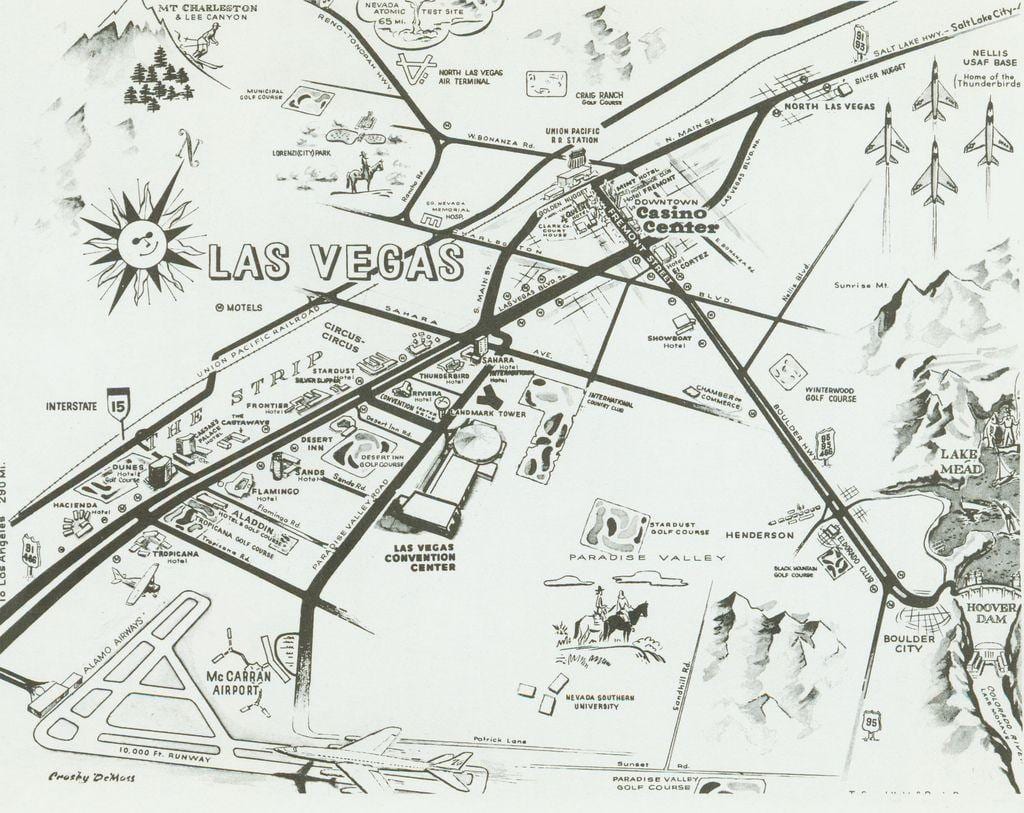 old Las Vegas strip karte