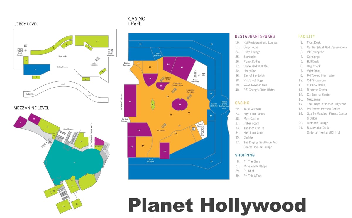 Las Vegas strip kartes Planet Hollywood