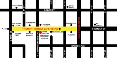 Karte, Las Vegas Fremont street